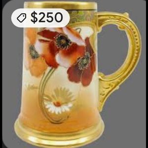 Limoges France hand paint mug sing by the artist